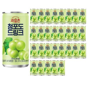 해태 과일촌 청포도 175ml x30캔, 30개