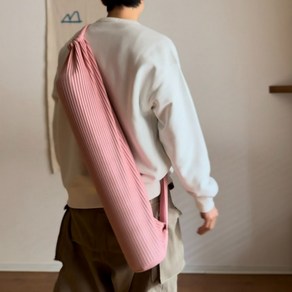 컬러힐 플리츠 요가매트 가방, 그레이, 1개