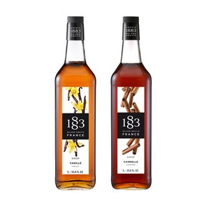 1883 바닐라 시럽 1000ml+1883 시나몬 시럽 1000ml, 1L, 2개