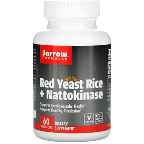 Jaow Fomulas Red Yeast Rice ＋ Nattokinase 60 Veggie Caps, 1개, 60정