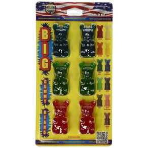 GIANT GUMMY BEAR Big Bea Six Pack- Chey/Blue Raspbey/Apple 자이언트 구미 베어 빅 베어 6개 팩 - 체리/블루 라즈베리/사과, 1개, 340.19g