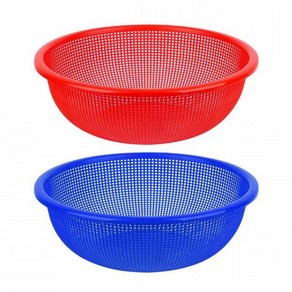소쿠리 원형 37cm 4호 색상랜덤 1개입 채반 바구니, 1개, 플라스틱 소쿠리 원형 채반 바구니 4호 색상랜덤