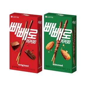 롯데 초코 빼빼로 46g+아몬드 빼빼로 32g