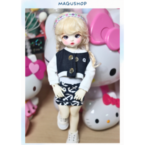 구체관절인형/USD 26cm 옷 ( 크롭 야구점퍼(진청데님) ) / 인형포함안됨 / 마구샵/bjd, 1개