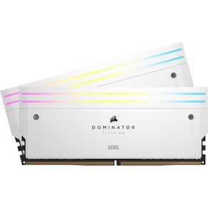 데스크탑 메모리 램 PC램 PC메모리 코르세어 도미네이터 티타늄 RGB DDR5 RAM 48GB 2x24GB 7200MHz CL36 인텔 XMP iCue 호환 컴퓨터 블랙 CM, 32GB (2x16GB)_White, 2개