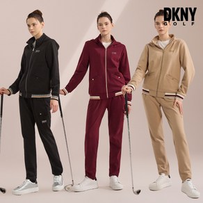 DKNY GOLF [디케이엔와이] 윈드컷 져지셋업 여성 3컬러 택1 B 369554, 3.버건디 DNFY2EN09_63