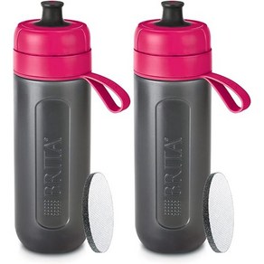 휴대용 브리타 정수기 액티브 600ml 2개 세트 핑크