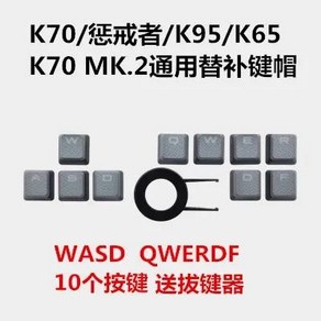 용품 CORSAIR 기계식 키보드용 키캡 K70 LUX/K70 LUX RGB/K95 싱글 가능, [06] WASDQWERDF 10 keys