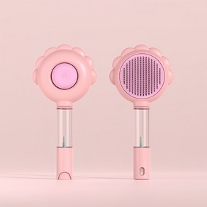 커머스코브 고양이 강아지 원터치 미스트 반려동물브러쉬, 핑크, 1개