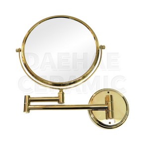 골드 면도경/ 욕실 벽붙이용 금장 면도경/ 면도 확대경 거울/ 화장실 골드거울