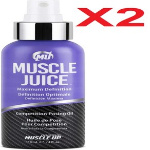 118ML 2병 프로탄 머슬쥬스 맥시멈 데피니션 포징오일 Potan Muscle Juice Maximum Definition Competition Posing Oil, 2개