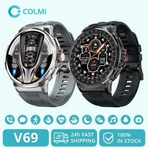 스마트워치 COLMI V69 185 인치 HD 블루투스 통화 시계 남자 스포츠 피트니스 트래커 하트 모니터 710mAh XIAOMI 안드로이드