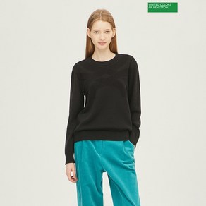 베네통 Benetton logo jacquad sweate 2F 1135U1044 700