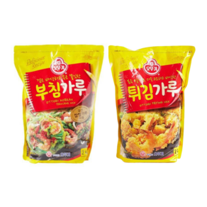 오뚜기 부침가루 2kg + 튀김가루 2kg / 명절 준비 추석 한가위 설날 음식 요리 세트, 1개