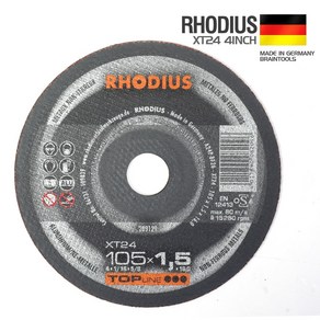 RHODIUS 알루미늄절단석 XT24 4인치 그라인더날, 1개