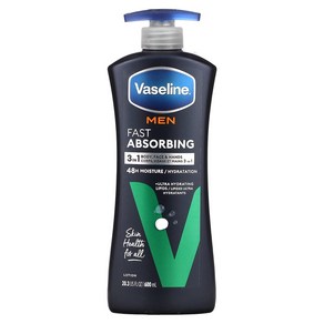 Vaseline 바세린 남성용 빠른 흡수 바디 & 페이스 로션 600ml, 1개