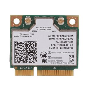 2.4G 300Mbps 802.11n WiFi BT4.0 무선-N 하프 미니 PCIE 카드(E734 E744용)