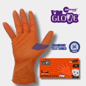 두꺼운 다이아몬드 그립 니트릴장갑 100매 Nitrile Glove