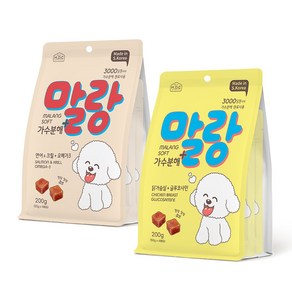 HDC 말랑소프트 가수분해 간식 50g x 4봉, 가수분해 연어크릴x3봉 닭가슴살x1봉, 4개