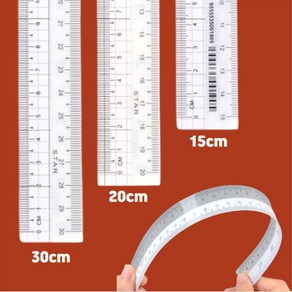 플라스틱 투명 자, 1-2. 플라스틱 투명 직선자_30cm