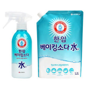 한입 베이킹소다수 400ml + 리필 1.2L, 1세트