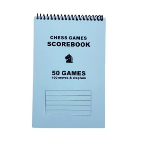 체스 스코어북 Chess Scoe Book 블루, 1개