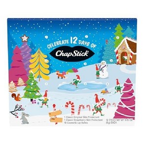 챕스틱 어드벤트 캘린더 립밤 선물 세트 ChapStick 12 Advent Calenda, 12 개 세트, 1개