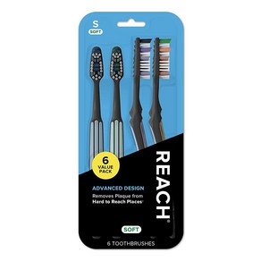 Reach Advanced Design 칫솔 단단한 칫솔모 7개 밸류 팩, Soft, 1개, 1개