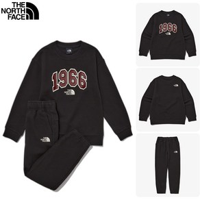 [국내매장판] 노스페이스 키즈 1966 로고 스웻 세트 K S LOGO SWEAT SET #여행활동용 #일상용 #조거핏 NM5MP54S