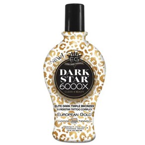 유러피언골드 다크 스타 6000X 엘리트 다크 트리플 실내 태닝 로션 354ml Euopean Gold Dak Sta 6000X Tanning Lotion, 1개