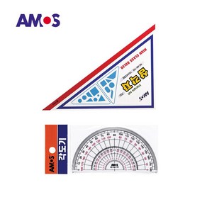 AMOS 각도기+삼각자 세트, 4세트