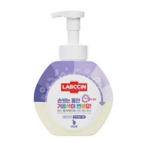 랩신 컬러체인징 포밍 핸드워시 용기 포도향 500ml 2개 / 손씻기지도용 어린이