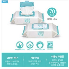 애터미 물티슈 70매 8팩, 70g, 70개입, 8개