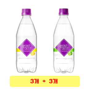 몽베스트 위드 스파클링 워터 레몬 + 라임, 3세트, 500ml