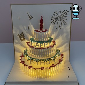 생일카드 37종 멜로디 녹음 입체 팝업 3D pop up cad, 1. 내 목소리를 담아