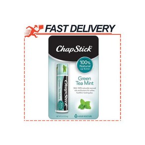 12-Pack ChapStick 100% Natural Lip Butter 8Hr Moisture Green Tea Mint 0.15 oz 802007