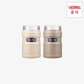 써모스 트래블 킹 2WAY 컵&캔홀더 350ml ROD-002K 434449, 아이보리블랙（IB）