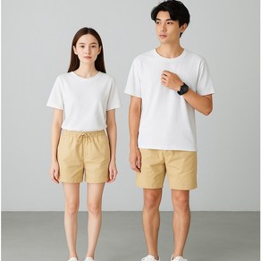 에쉬울프 남여공용 코튼 반바지 베이직 밴딩 하프 팬츠 쇼츠