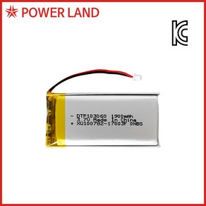 [리튬폴리머] DTP 103060 3.7V 1900mAh/배터리/충전지, 1개, 1개입