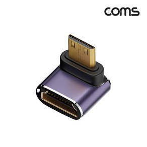 [JA209] Coms HDMI to Mini HDMI 변환 젠더 2.1 8K@60Hz UHD 연장 MF 미니HDMI 상향꺾임