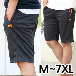 M-7XL 카치온 5부 기능성 밴딩 트레이닝 반바지 남자 지퍼포켓 빅사이즈 츄리닝 시원한 운동복