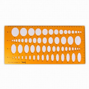 산키스 템플레이트 No.201 종합타원 형판 25도 35도 60도 타원, 1세트, 1세트