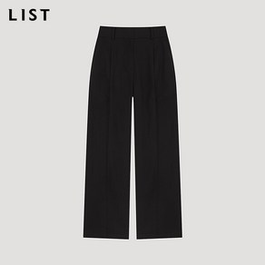 [리스트(LIST)] 원턱 와이드 팬츠_TWWSLO80100_BK