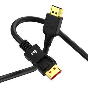 인네트워크 4K 60Hz DP 1.2 to HDMI2.0 케이블 1.2M IN-DH6012 디스플레이포트 입력 HDMI 출력 금도금커넥터 DisplayPot, 1개