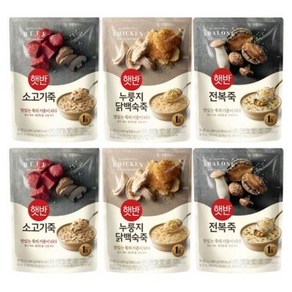 비비고 파우치 죽 420g (누룽지닭백숙죽2+전복죽2+소고기죽2), 1개