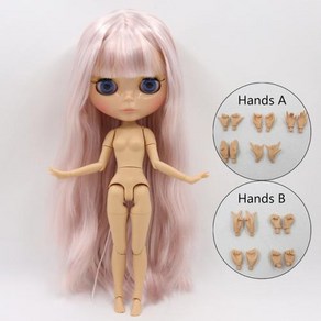 관절 인형 ICY DBS 블라이스 16 bjd 바디 황갈색 피부 광택 얼굴 30cm 장난감 무작위 눈 색상, 10) nude doll with hands, 1개