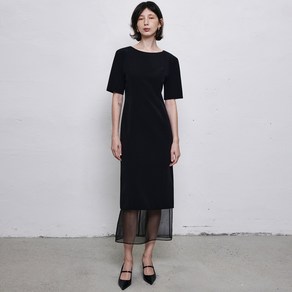 리파인드902 Oganza Midi Dress _Black