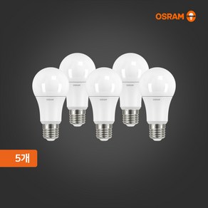 오스람 LED 전구 벌브 5개 묶음 8W 10.5W 13.5W 18W 플리커프리, 18W 백색(아이보리색)840 5개