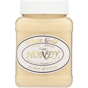 White Gold Raw Honey 23 Ounce 화이트 골드 생꿀 23온스, 652g, 1개