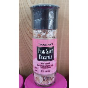 1+1 트레이더조 히말라얀 핑그 소금 그라인더 2개 Tade Joe's Himalayan Pink Salt Cystals with ginde 128g 2ct